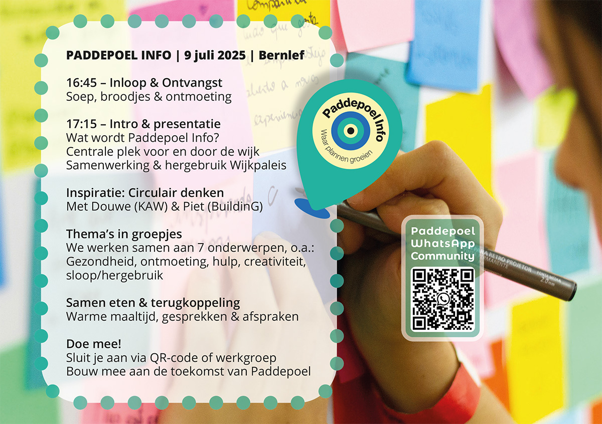 Gezondheid, welzijn, wijk, Ontmoeting, inloop, Activiteiten, programmering, Hulp, ondersteuning, Inrichting, circulair, bouwen, Beheer, samenwerking, Communicatie, zichtbaarheid, Buitenruimte, vergroening